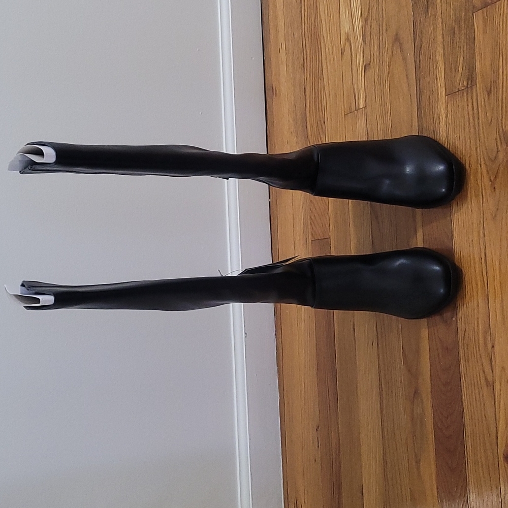 A New Day black faux leather knee length boots